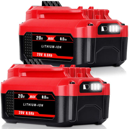 2PCS 20V 8.0Ah High‑Capacity Replacement Battery for Craftsman V20 CMCB204 CMCB202 CMCB201 Cordless Power Tools