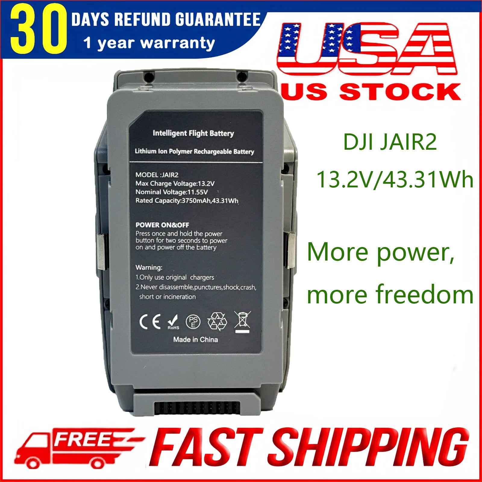 DJI Mavic Air 2 3500mAh Intelligent Flight Battery Gray