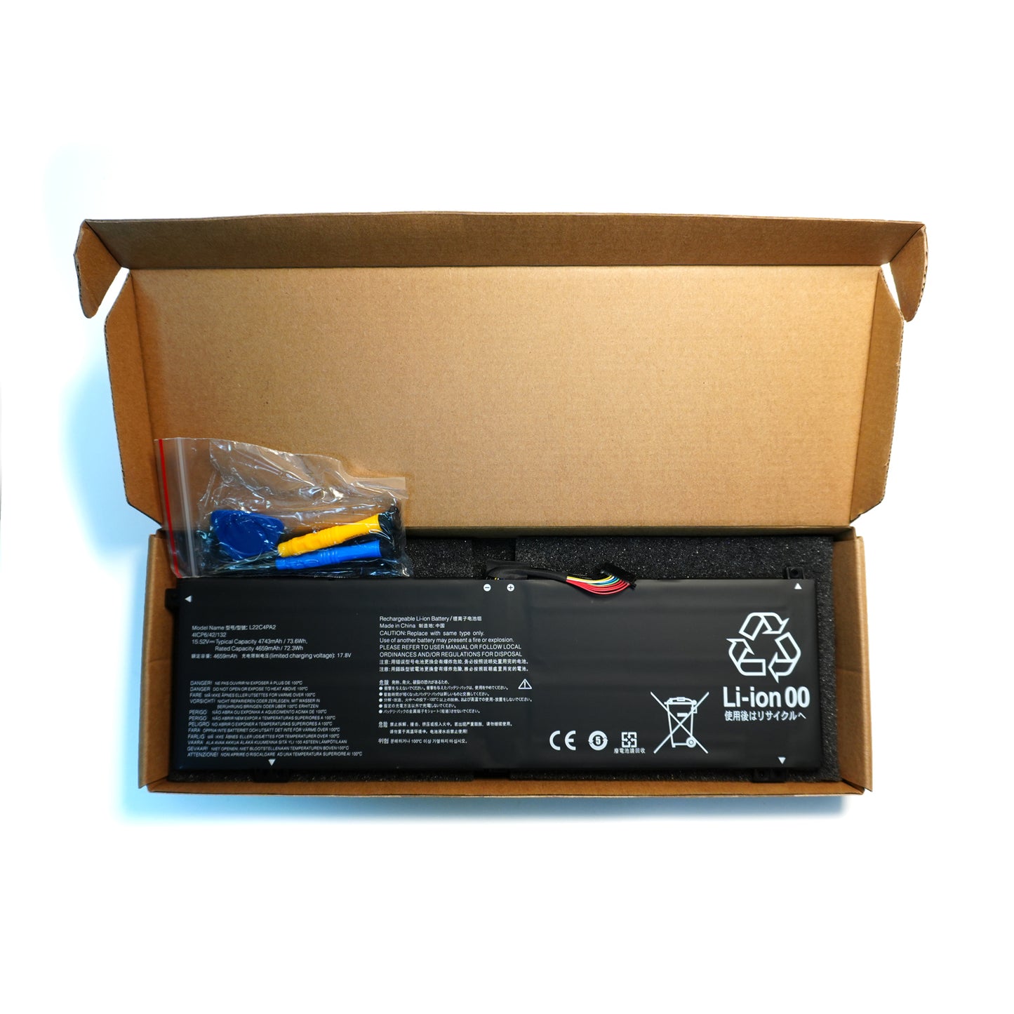 Genuine L22D4PA2 L22C4PA2 Laptop Battery Replacement for Lenovo Legion Slim 5 14APH8 Series 82Y5 82Y5004VAU 82Y5CTO1WW 82Y5005KMX L22B4PA2 L22M4PA2 L22L4PA2 5B11N45950 SB11N45942 15.52V 73.6Wh