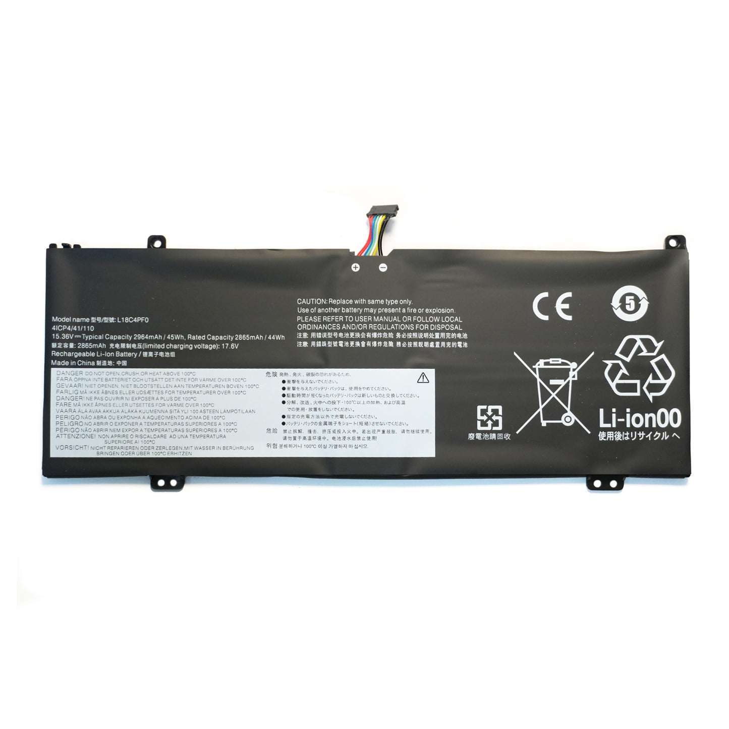Genuine OEM Lenovo L18C4PF0 L18M4PF0 Battery Replacement for ThinkBook 13s-IWL, 13s-IML, 14s-IWL