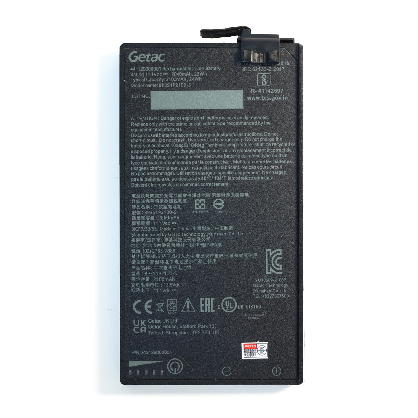 BP3S1P2100-S BP3S1P2100 Replacement Laptop Battery Compatible with Getac V110 V110C Series Rugged Notebook 441129000001 3ICP6/51/61-11.1V 24Wh