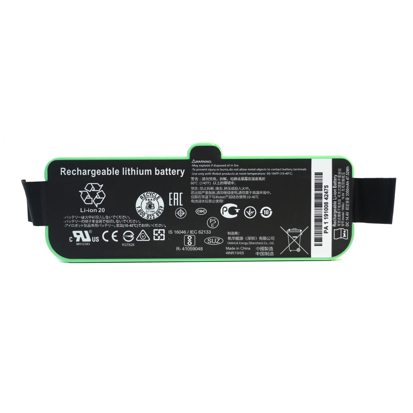 Genuine 1800LI Replacement battery Compatible with Roomba 960 981 970 965 801 805 850 860 890 891 895 695 690 685 680 677 675 671 670 665 652 640 614 615 4376392 for iRobot Roomba 500 600 700 800 900 Series