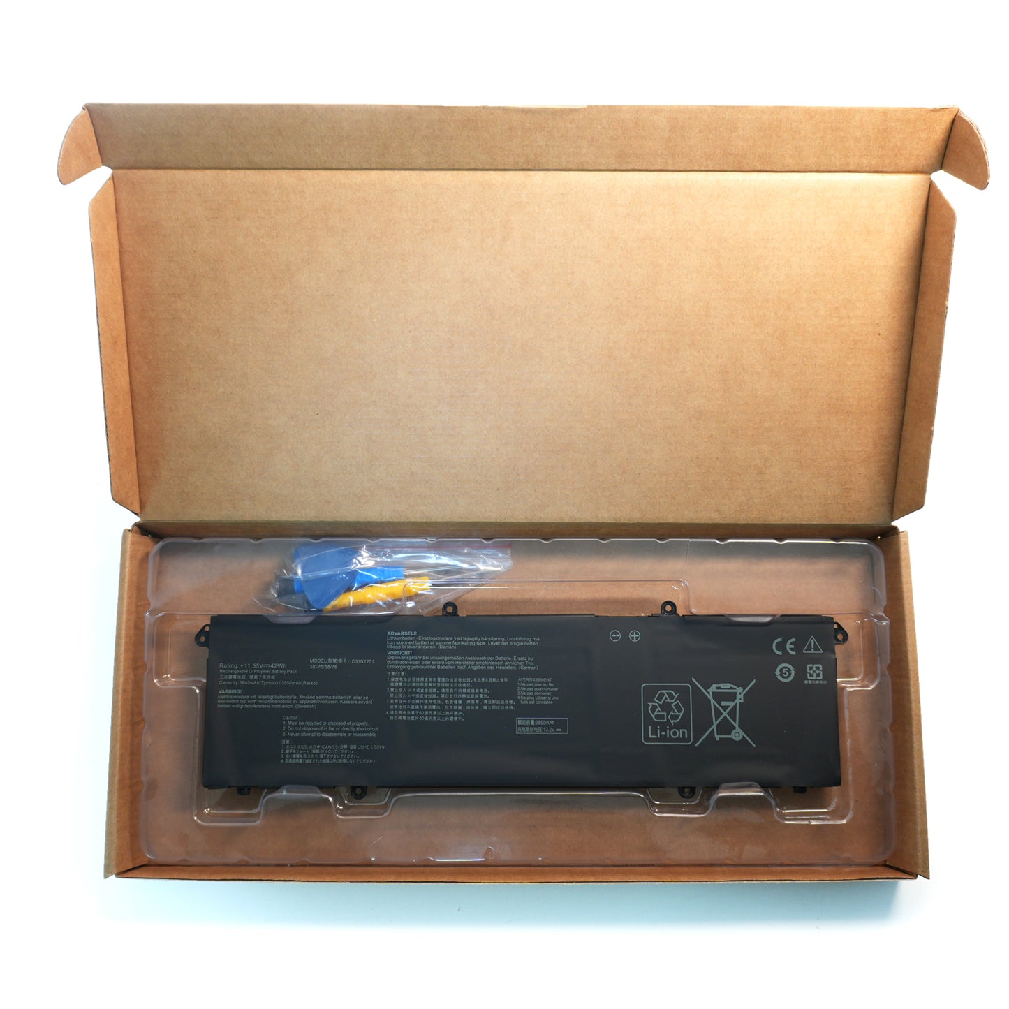 C31N2201 Laptop Battery Replacement for Asus Vivobook 15 X1504VA X1504ZA F1504ZA Go 15 E1504FA E1504GA 14 OLED X1405VA 16 M1605YA X1605EA 14X X1403VA 15X M3504YA 16X M3604YA K3604VA TN3604YA