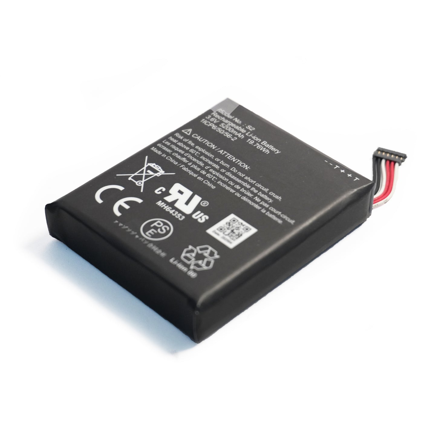 Replace S2 6-Pin Internal Battery for Hardwired Ring Video Doorbell 2nd Gen