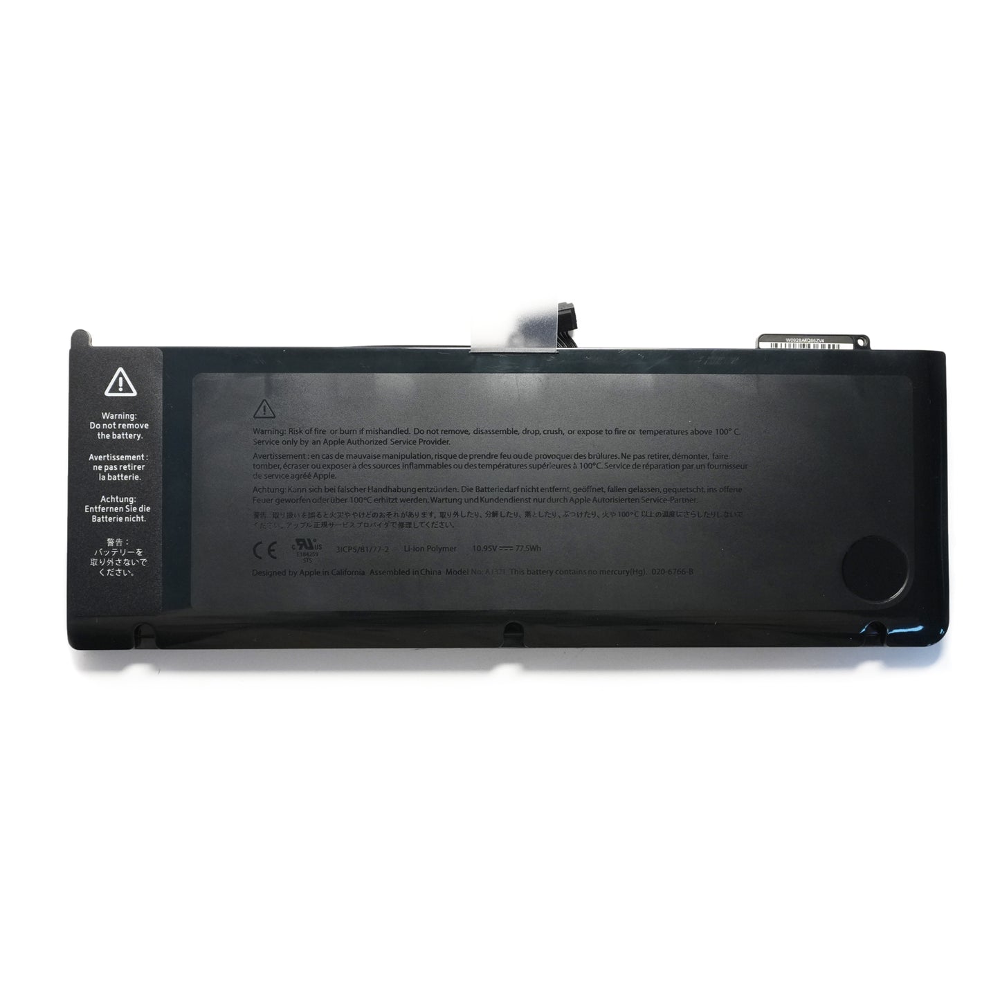 Replace A1321 Battery for Mid 2009 MacBook Pro 15-inch A1286 MC371 MC372 77.5Wh