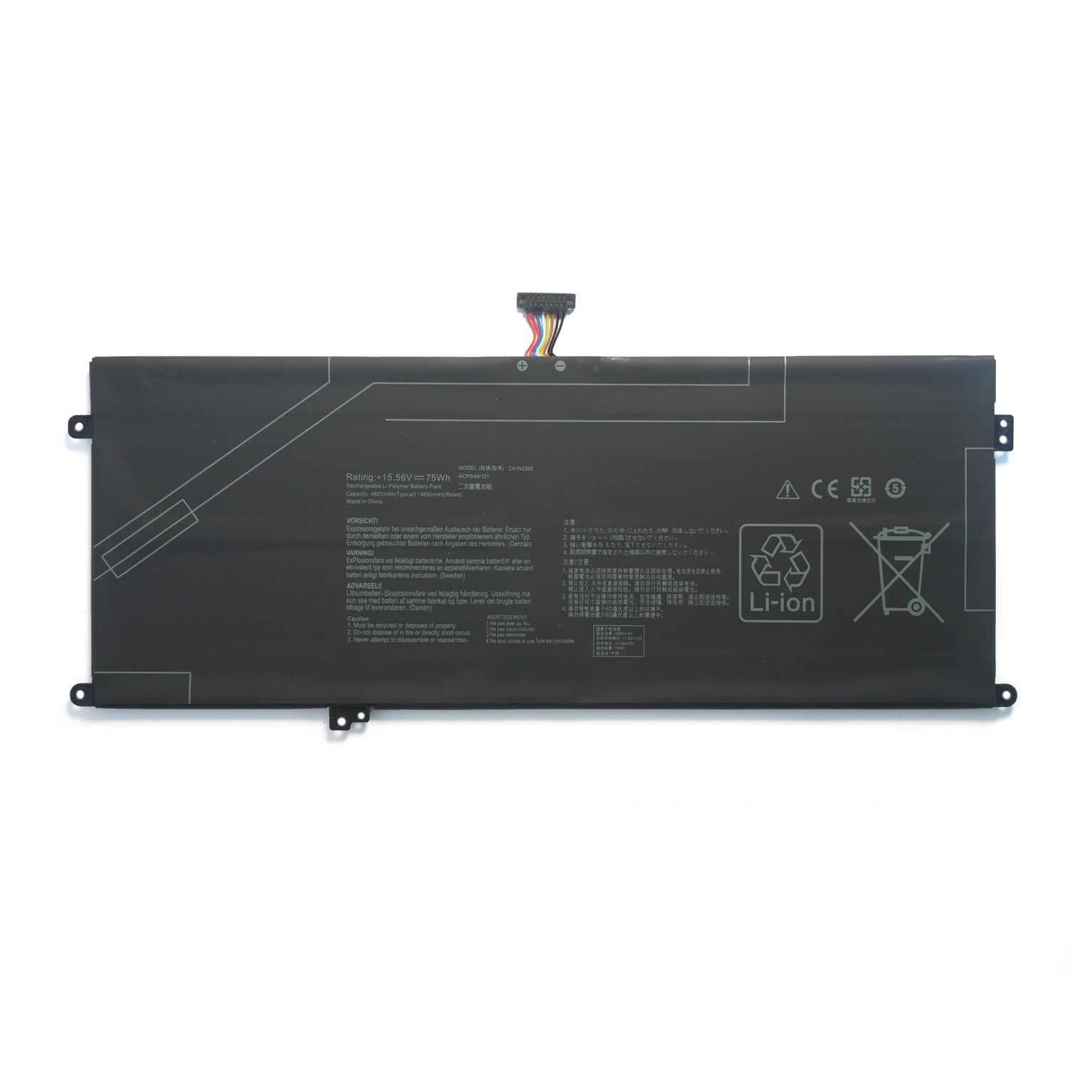 Genuine C41N2306 75Wh Battery for ASUS Vivobook S 16 M5606UA M5606NA & Zenbook 14 UX8406MA-PS99T Replacement