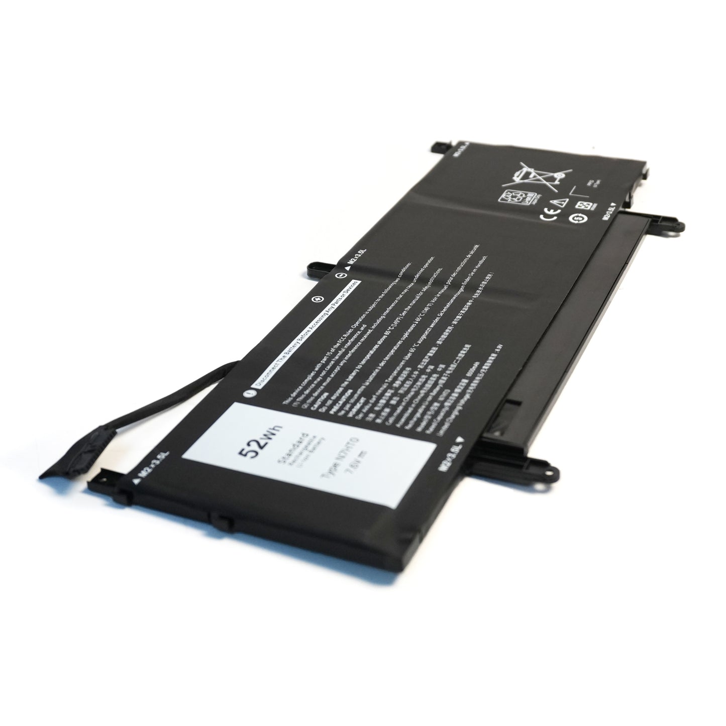 N7HT0 Laptop Battery Replacement forDell Latitude 9510 9520 Latitude 9520 2-in-1 Series N7HT0 V5K68 TVKGH N2NLL 7.6V 52Wh 6500mAh 4-Cells (12 pin)