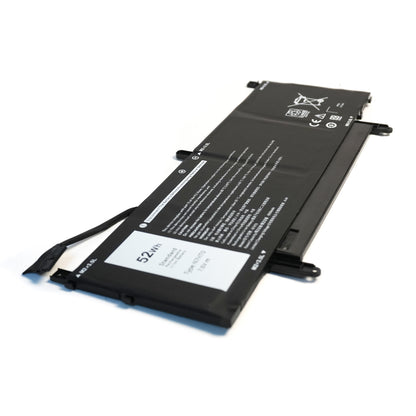 N7HT0 Laptop Battery Replacement forDell Latitude 9510 9520 Latitude 9520 2-in-1 Series N7HT0 V5K68 TVKGH N2NLL 7.6V 52Wh 6500mAh 4-Cells (12 pin)