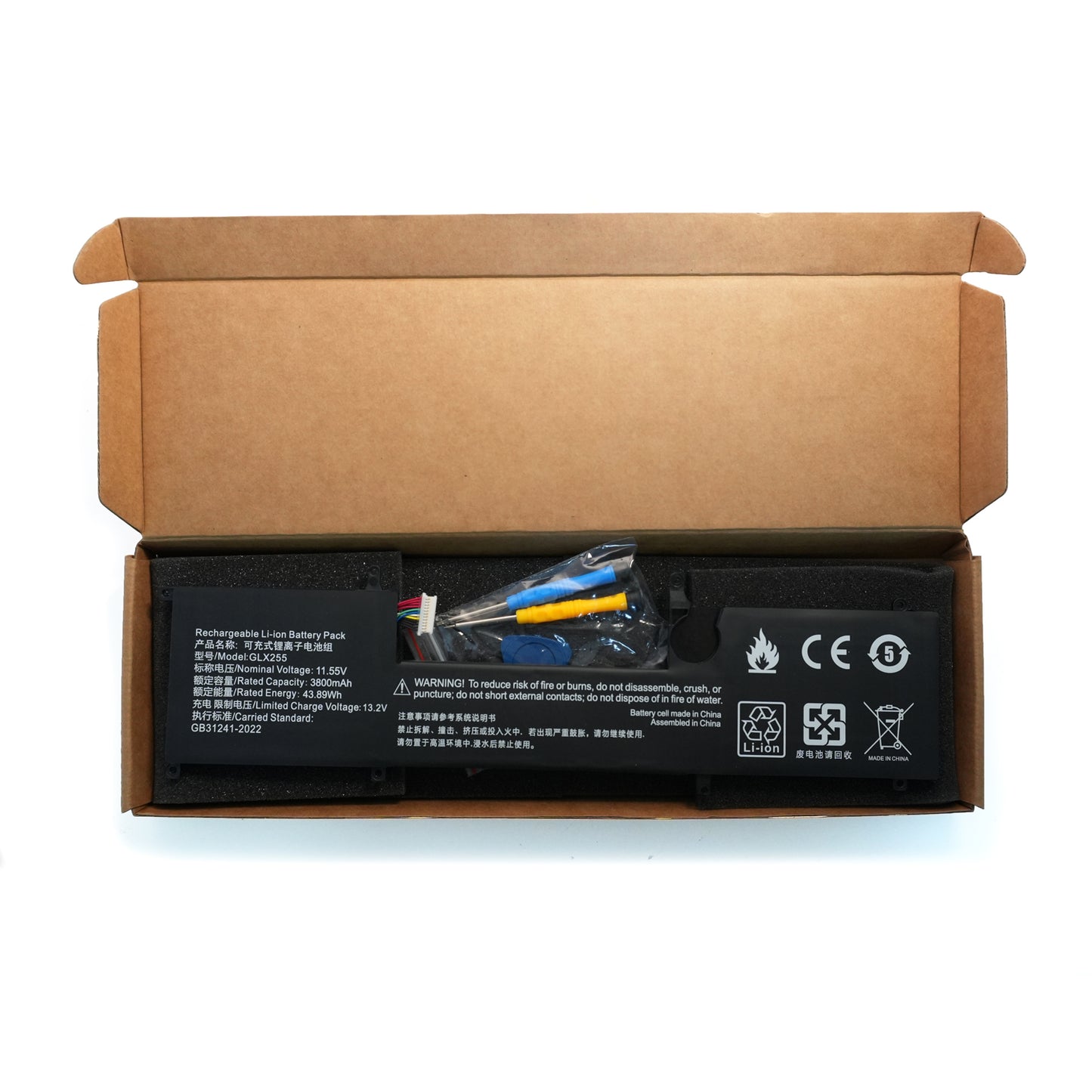 3800mAh GLX255 Battery Replacement Compatible with Toposh H5 Tablet, Iru M15X, Aierxuan 15Pro, Faster Z19, H5 X11 Models