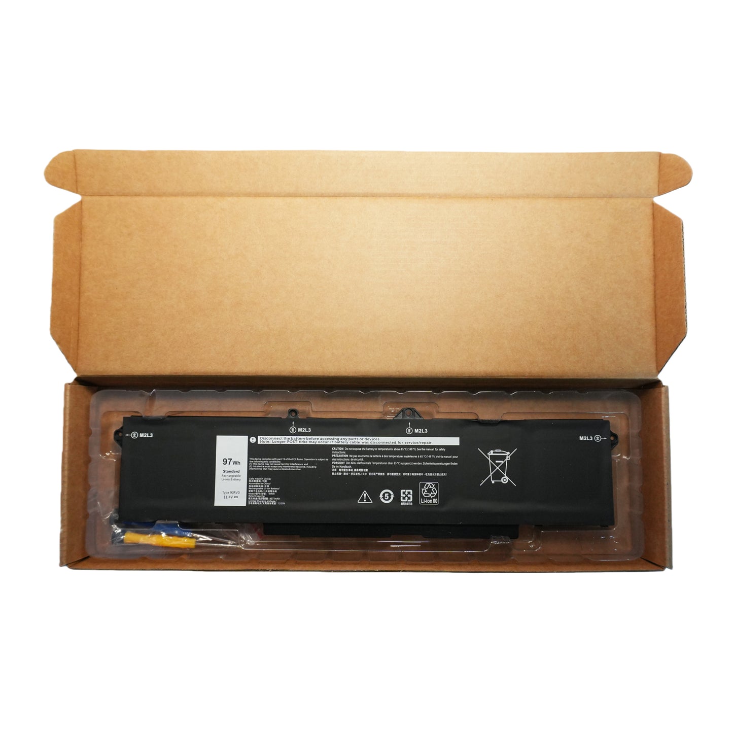 9JRV0 97Wh 11.4V High-Capacity Battery Replacement for Dell Precision 3561 Mobile Workstation & Alienware m18 R1 Gaming Laptop