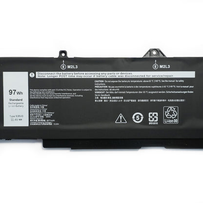9JRV0 97Wh 11.4V High-Capacity Battery Replacement for Dell Precision 3561 Mobile Workstation & Alienware m18 R1 Gaming Laptop