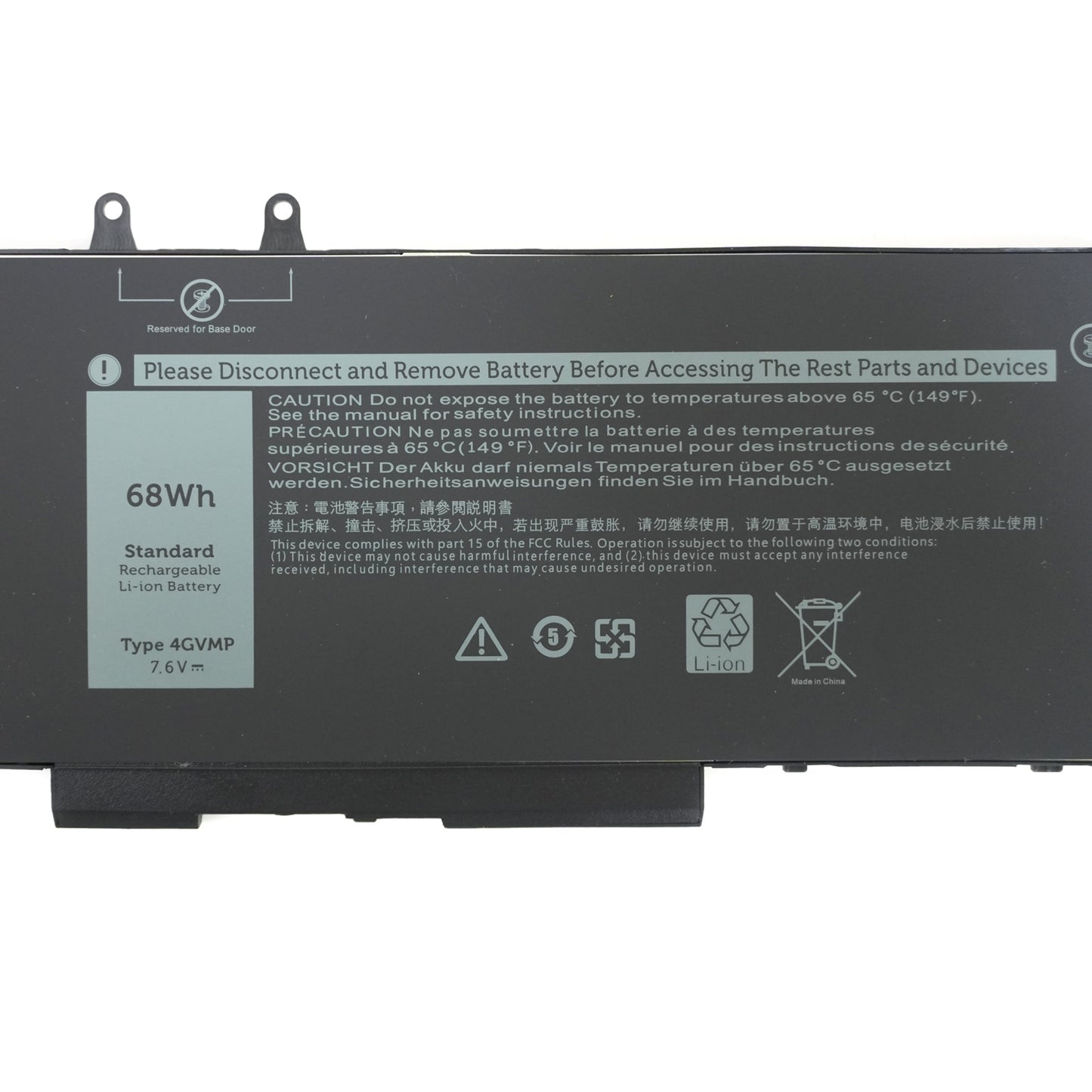 4GVMP Laptop Battery for Dell Latitude 5400 5500 5410 5510 E5400 E5500 Inspiron 7590 7591 7791 2-in-1 Precision 3540 3550 Series P84F P84F001 P42E P42E001 P98G001 P80F001 RF7WM C5GV2 H82T6 7.6V 68Wh