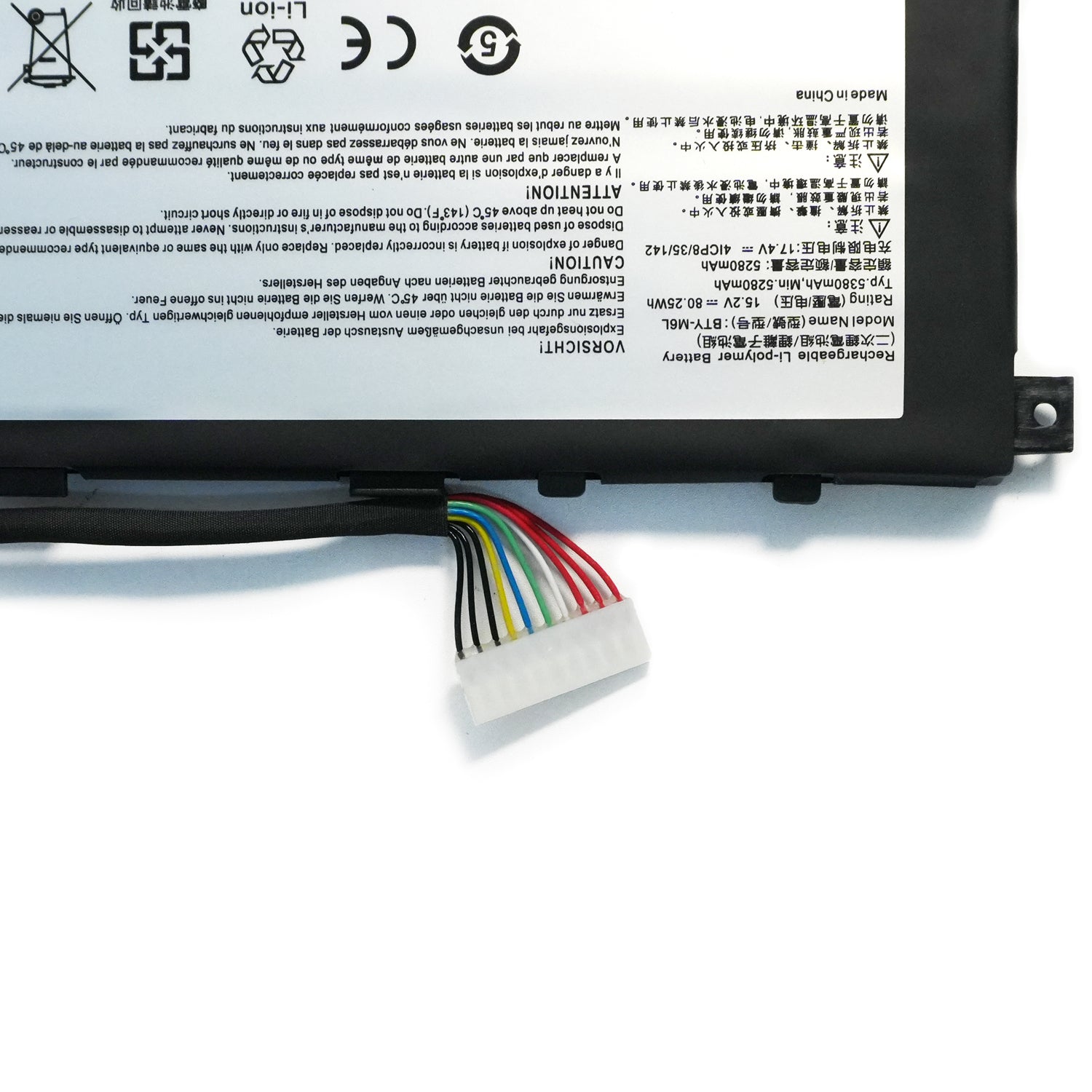 Genuine BTY-M6L 80.25Wh 15.2V Battery Replacement for MSI GS65 Stealth Thin 8SF & P65 Creator 8RE Laptop Series