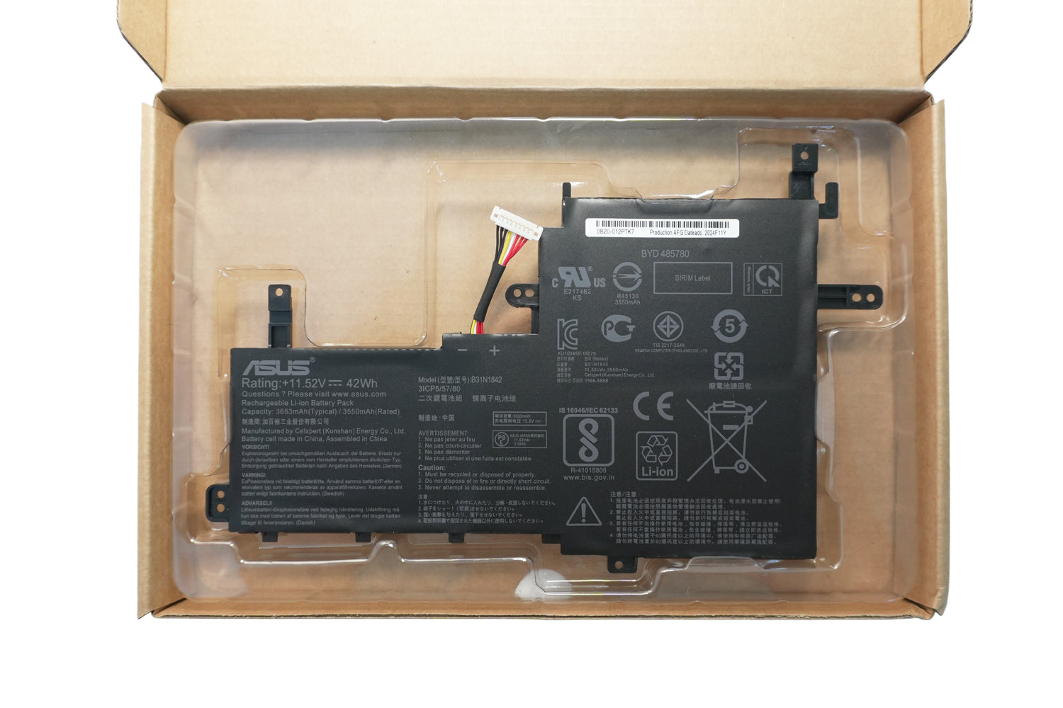 Genuine B31N1842 Battery Replacement for ASUS VivoBook S15 S531FA X531FL V531FA V531FL K531 Laptops