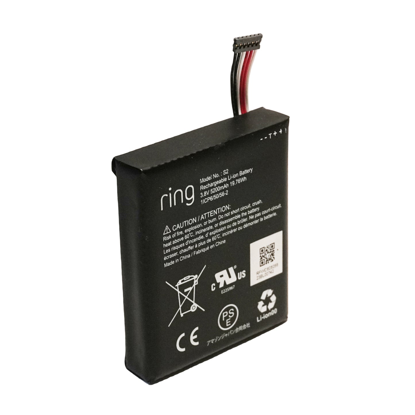 Genuine 5200mAh 6-Pin Replacement Battery for Ring Video Doorbell S2 