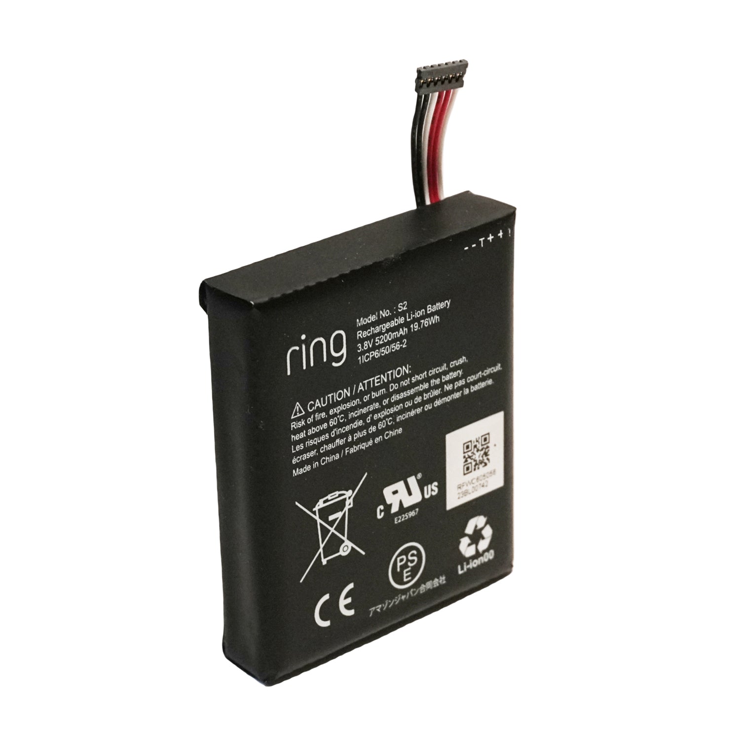 Genuine 5200mAh 6-Pin Replacement Battery for Ring Video Doorbell S2 