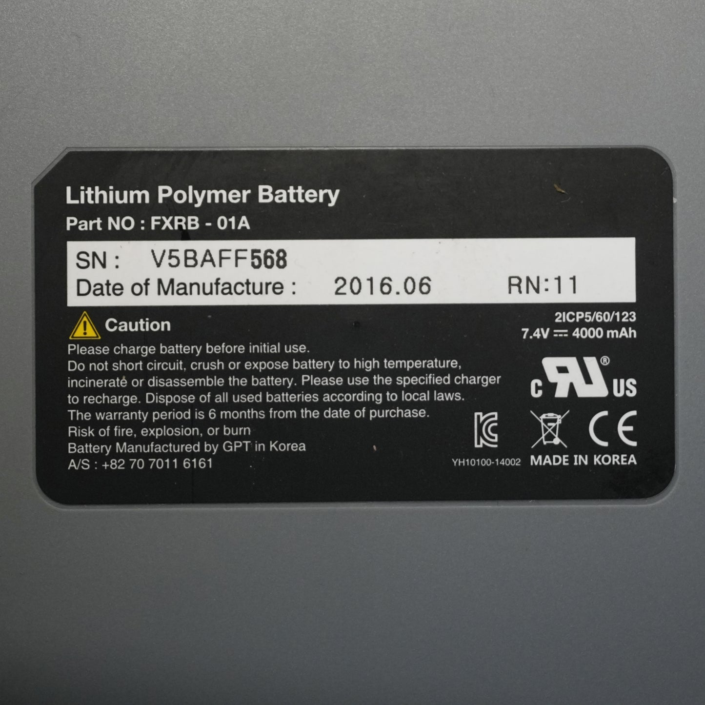 New Genuine FXRB-01A 29.6Wh Battery Replacement for Vieworks Vivix-S DR Panel 1417W Digital Detector