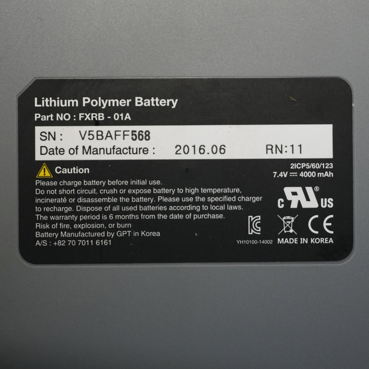 New Genuine FXRB-01A 29.6Wh Battery Replacement for Vieworks Vivix-S DR Panel 1417W Digital Detector