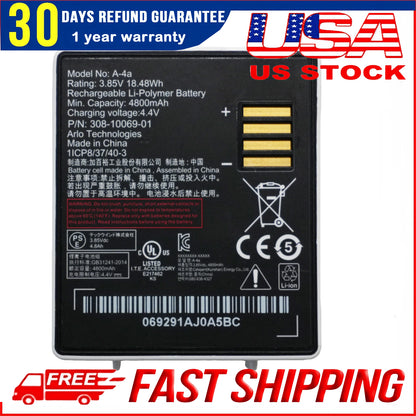 New Replacement A-4A A-4 Rechargeable Battery for Arlo Pro 3 Arlo Ultra VMA5400 Security Cameras