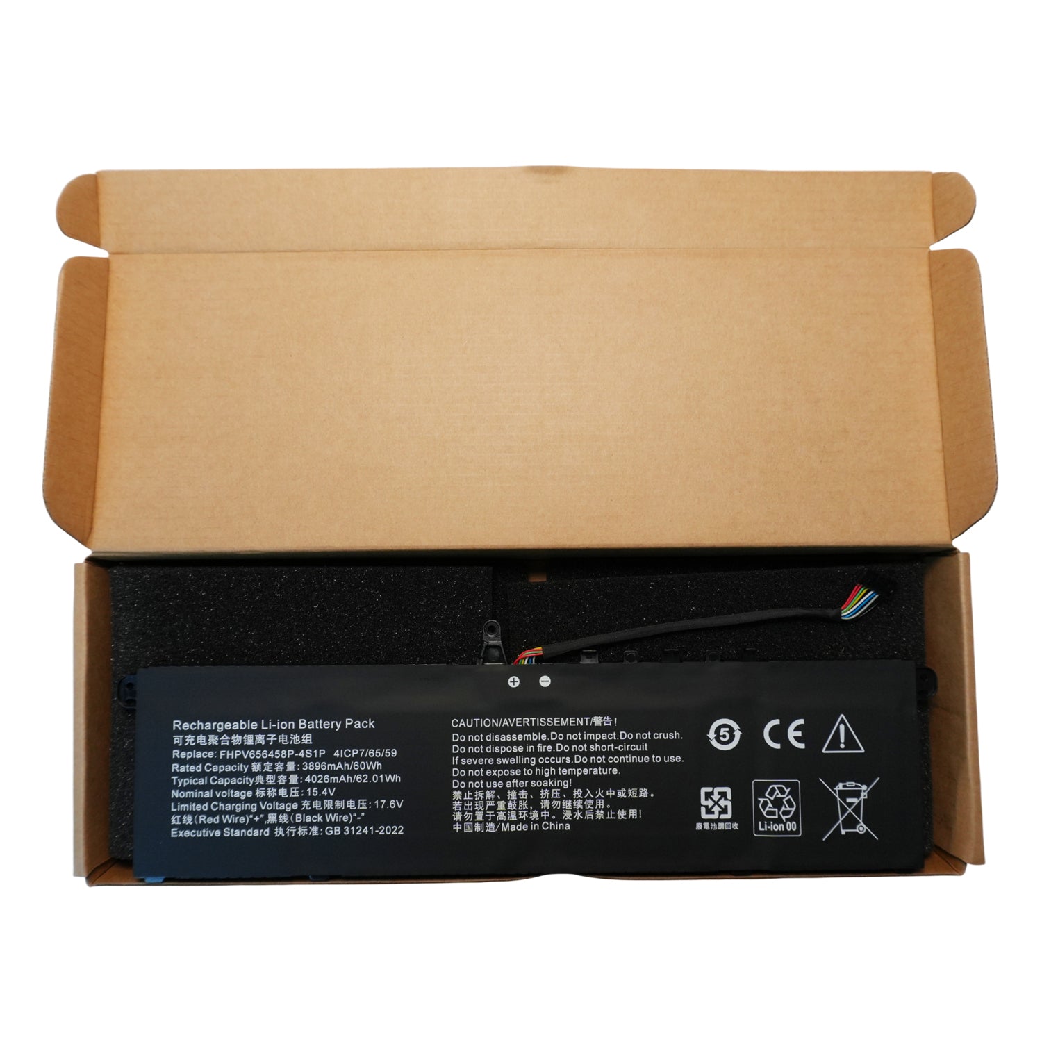 Replacement FHPV656458P-4S1P 3896mAh Battery for Mechanical Revolution Boundless 14ProA Laptop