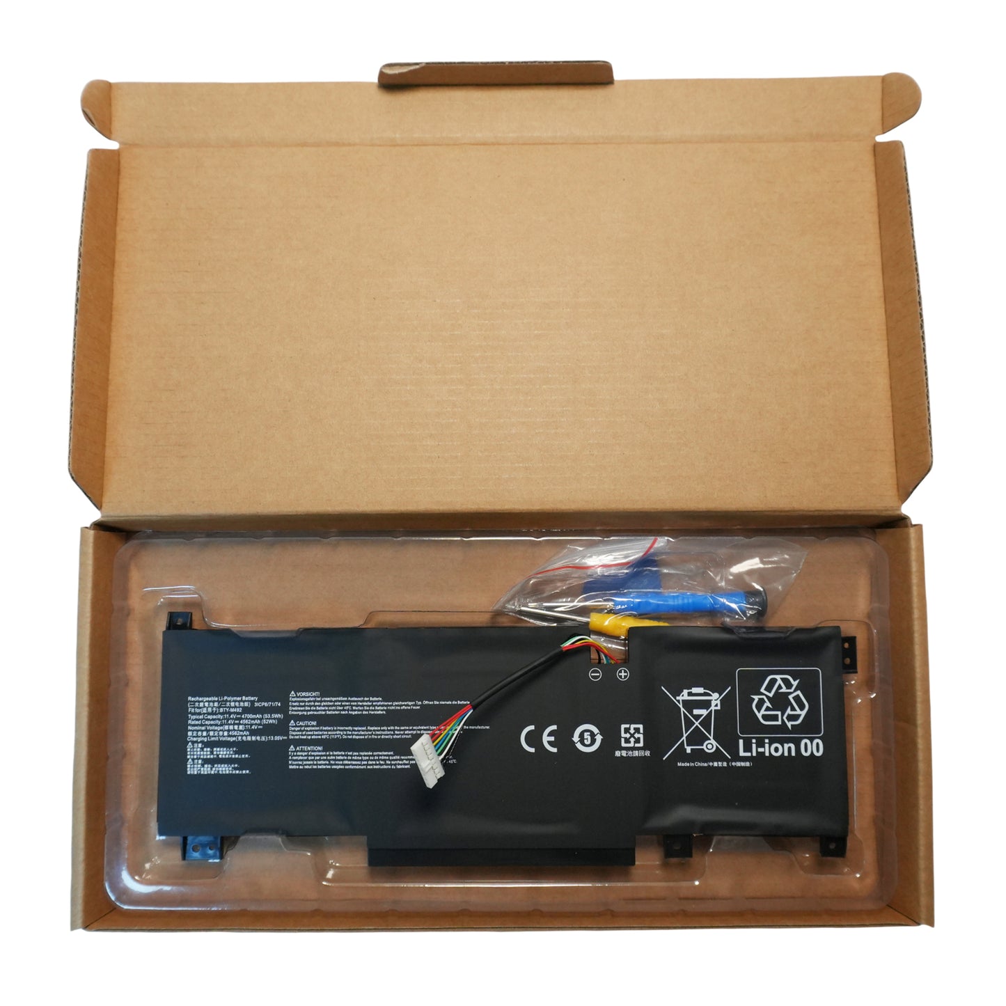  BTY-M492 11.4V 53.5Wh Replacement Battery for MSI WF66 WF76 Pulse GL66 GL76 Katana GF66 GF76 Laptop