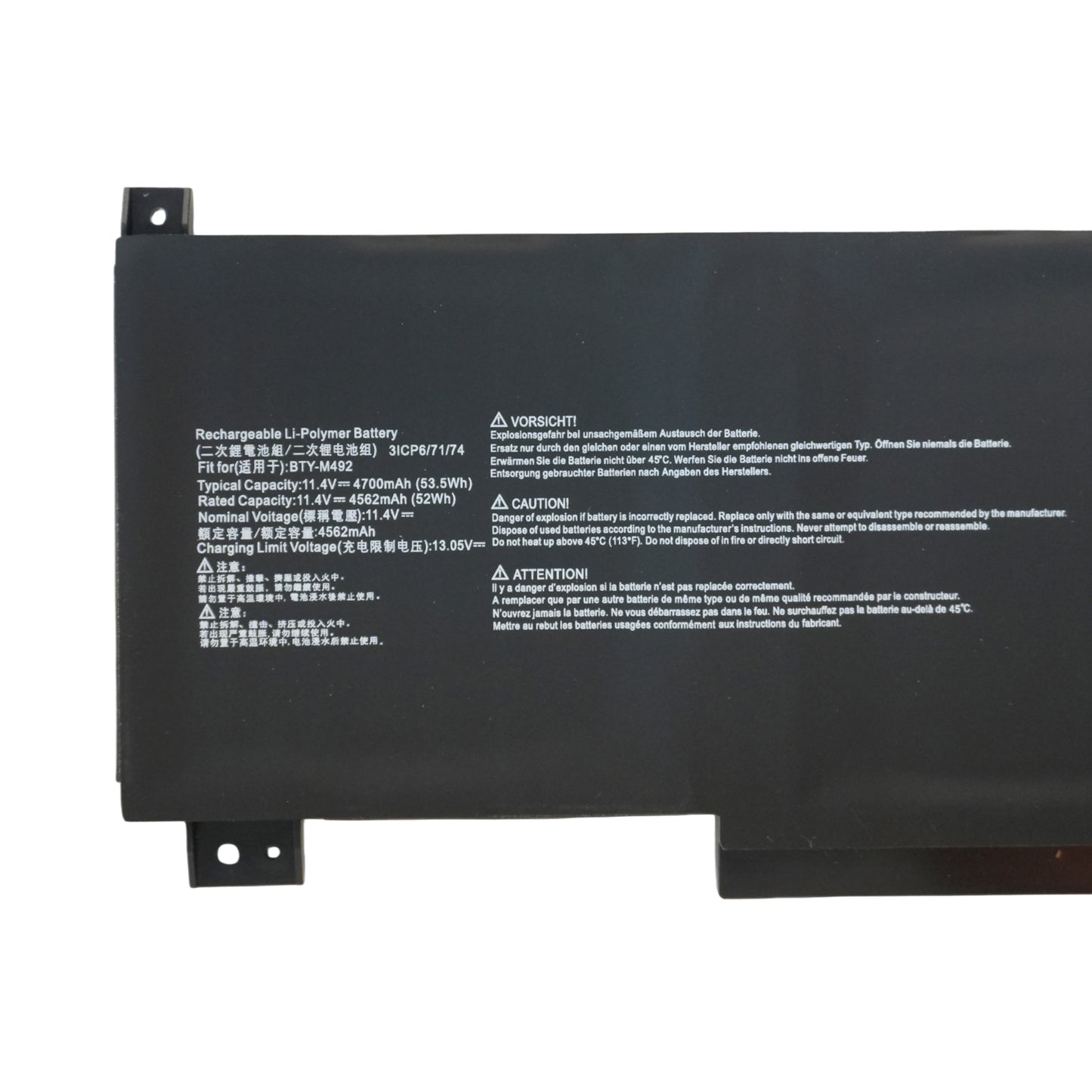  BTY-M492 11.4V 53.5Wh Replacement Battery for MSI WF66 WF76 Pulse GL66 GL76 Katana GF66 GF76 Laptop