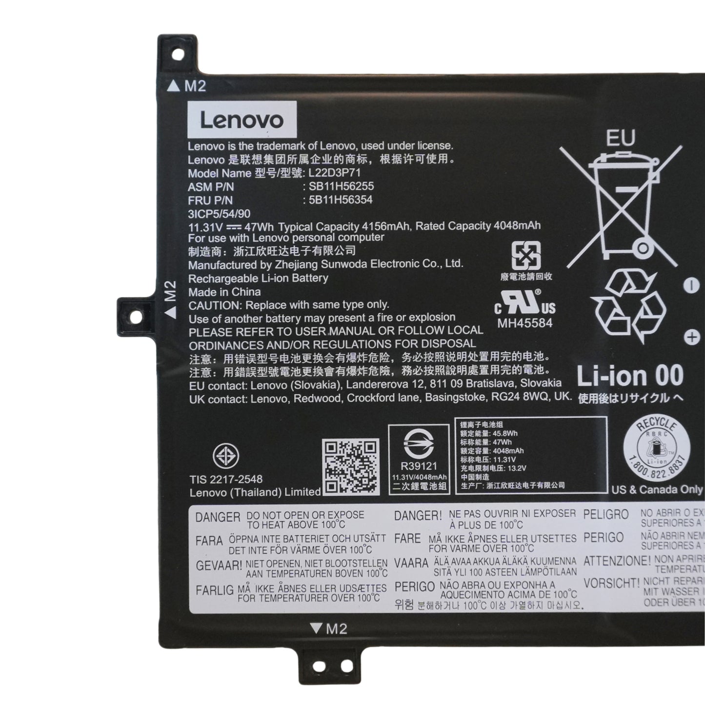 Genuine L22M3P72 / L22D3P71 / L22C3P72 Battery for Lenovo 100w, 300w, 500w Yoga Gen 4