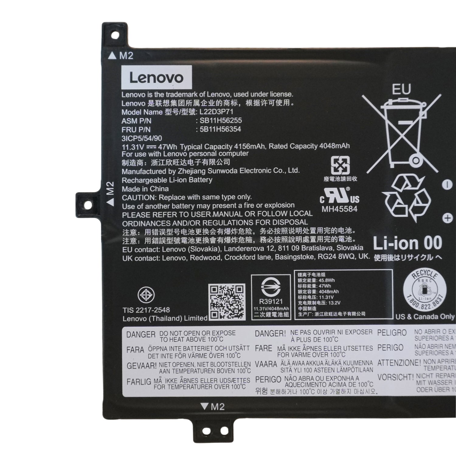 Genuine L22M3P72 / L22D3P71 / L22C3P72 Battery for Lenovo 100w, 300w, 500w Yoga Gen 4