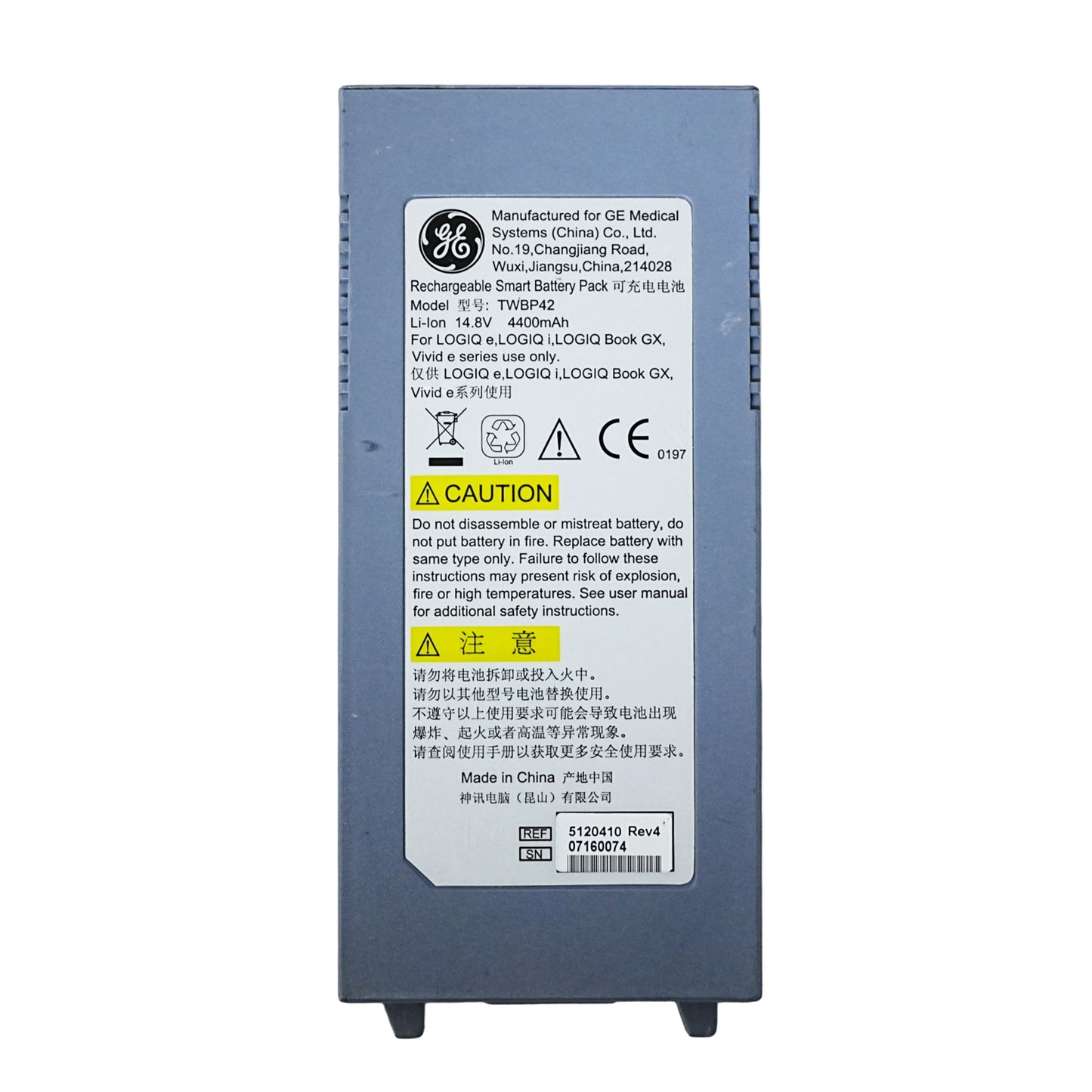 Genuine TWBP42 Battery for GE LOGIQ e LOGIQ i LOGIQ Book GX Vivid e Ultrasound