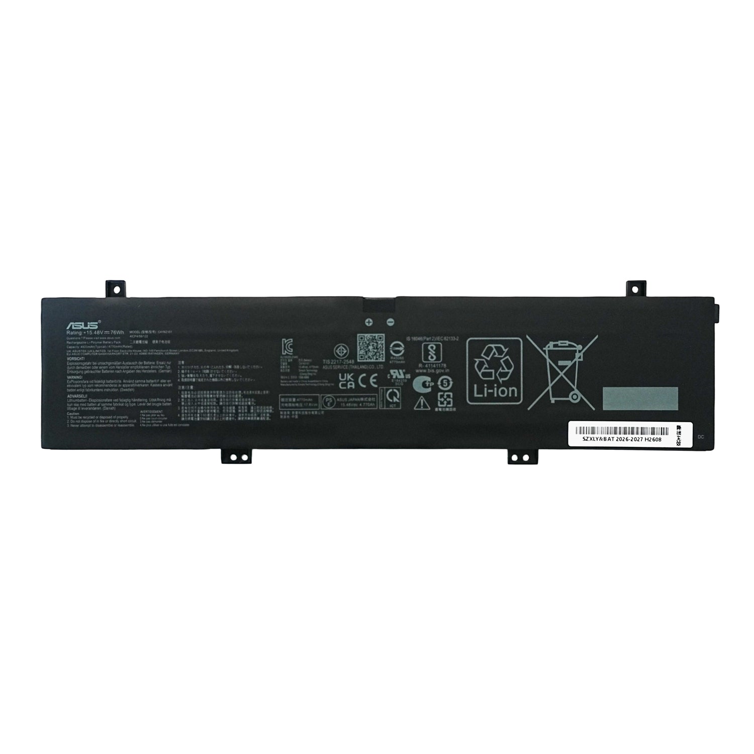 Genuine C41N2101 Laptop Battery 76Wh Compatible with Asus ROG Zephyrus