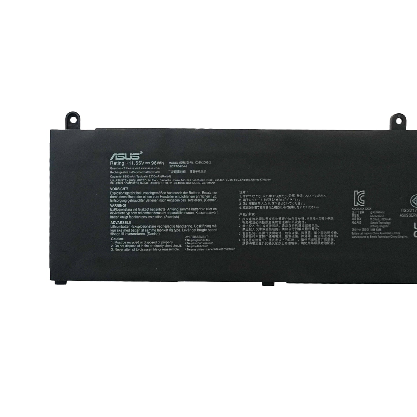 Genuine C32N2002-2 Battery for ASUS ZenBook Pro 15 Flip OLED UP6502ZA / UP6502ZD 96Wh
