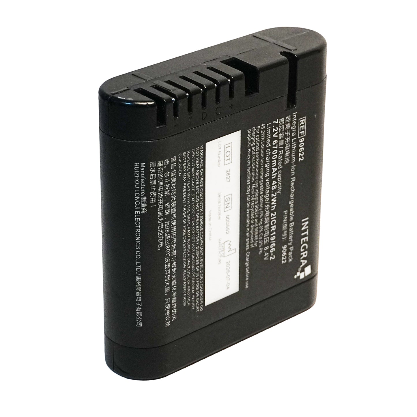 Integra DUO 90622 Battery 7.2V 6700mAh Replacement