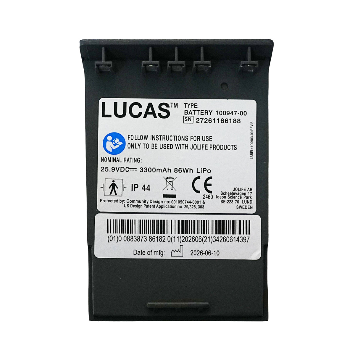 Genuine 100947-00 LiPo Battery 3300mAh For Medtronic LUCAS 2 LUCAS 3 CPR System