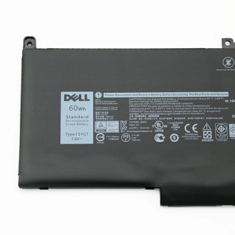 F3YGT 2X39G 60WH Laptop Battery for Dell Latitude 12 7000 7280 7290 13 7000 7380 7390 P29S002 14 7000 7480 7490 E7280 E7480 E7490 E7290 E7380 Battery fits Dell 453-BBCF 451-BBYE KG7VF DM3WC DM6WC