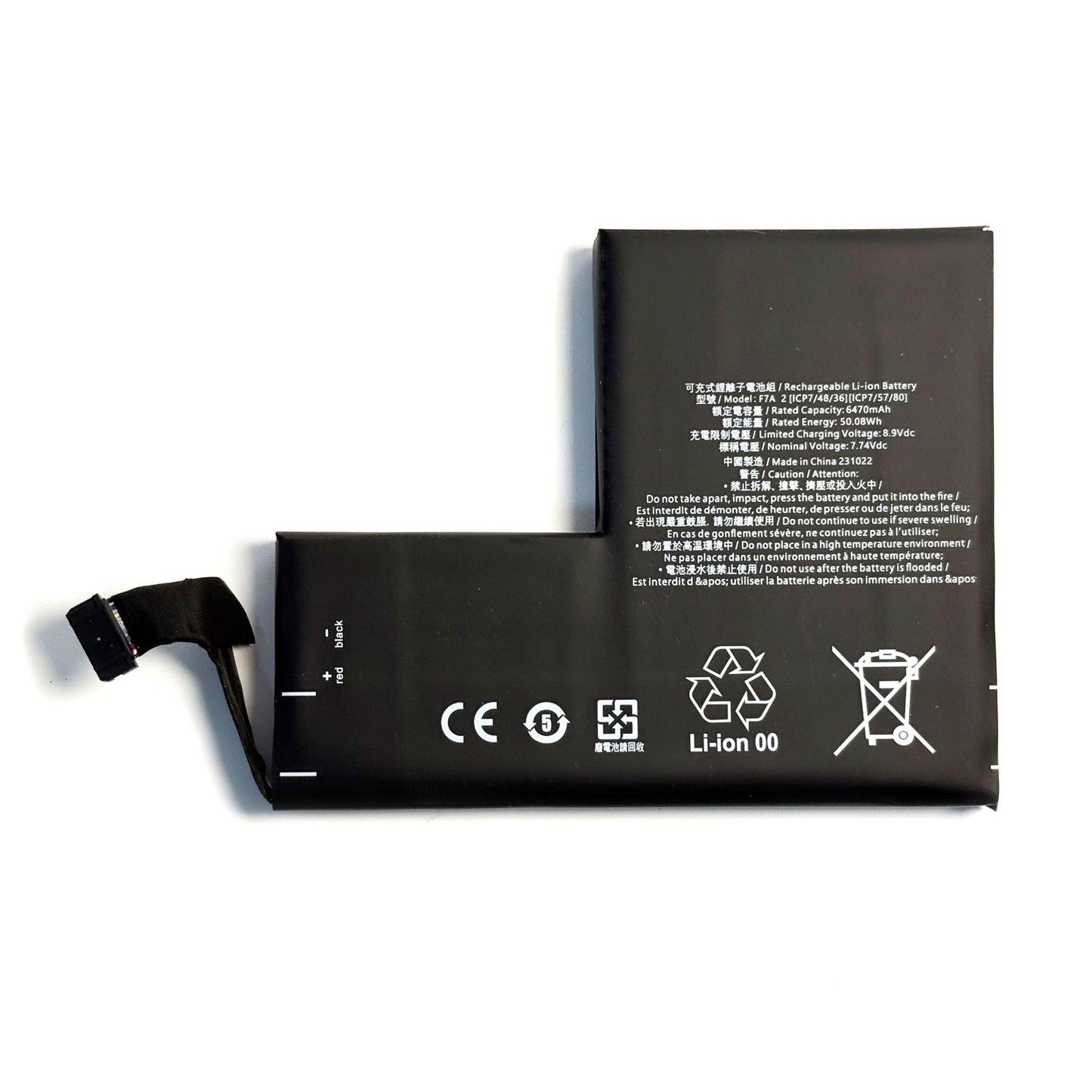 Steam Deck 50.08Wh F7A Replacement Battery Pack Compatible with Steam Deck Battery Accessories for Handheld Gaming PC 2(ICP6/48/36+ICP6/57/80)-2 [7.7V 6470mAh 4-Cell]