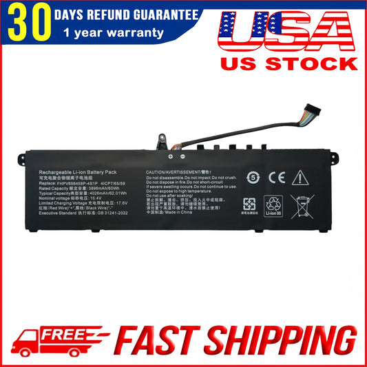 Replacement FHPV656458P-4S1P 3896mAh Battery for Mechanical Revolution Boundless 14ProA Laptop