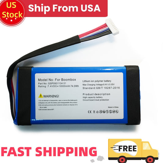 10000mAh Battery for JBL Boombox 1 Speaker GSP0931134-01 Replacement