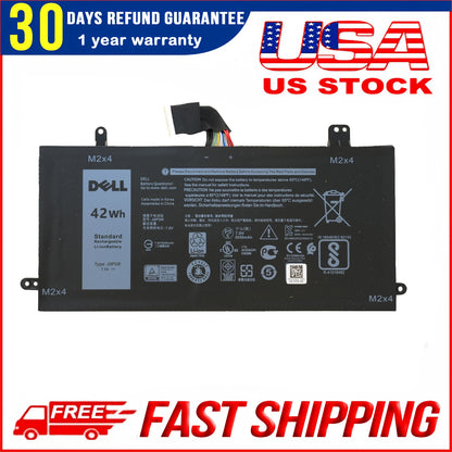 J0PGR Laptop Battery Replacement for Dell Latitude 12 5285 5290 2-in-1 T17G Tablet Series Notebook 0J0PGR JOPGR 1WND8 X16TW 0X16TW 0FTH6F FTH6F 7.6V 42Wh 5250mAh 4-Cell