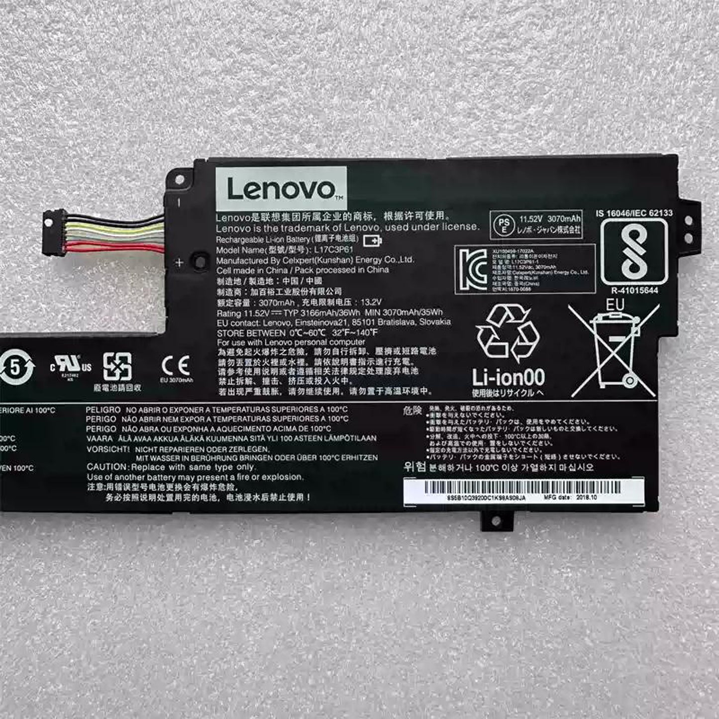 New Genuine L17M3P61 L17L3P61 L17C3P61 Battery Replacement for Lenovo Yoga 720-12IKB 520-12 320S-13IKB Laptop