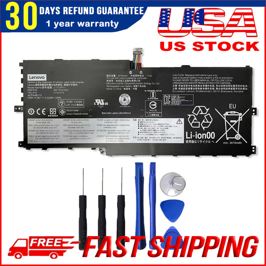Genuine L17M4P71 L17C4P71 L17M4P73 Laptop Battery for Lenovo ThinkPad X1 Yoga 3rd Gen 2018 Series 20LD 20LE 20LF 20LG TP00076D 01AV474 SB10K97623 01AV475 SB10K97624 01AV499 SB10K97638 02DL003 15.36V 54Wh