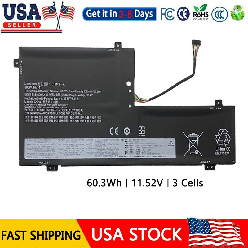 L18D3PF2 L18M3PFA Battery For Lenovo Yoga C740-15 C740-15IML 5B10T83739 60.3Wh