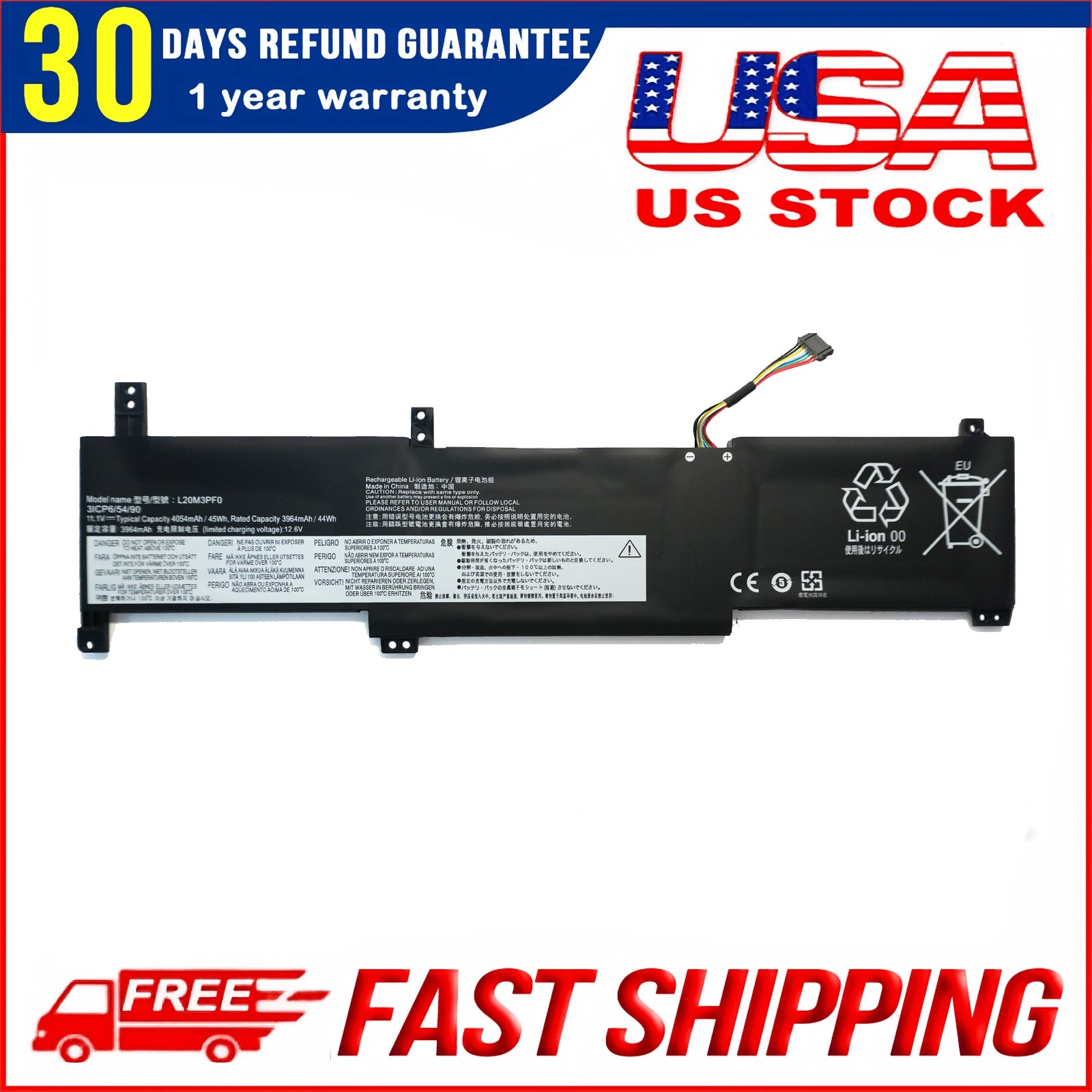 Genuine Lenovo IdeaPad 3 Battery | L20M3PF0 45Wh | For V14/V15 & More | In Stock