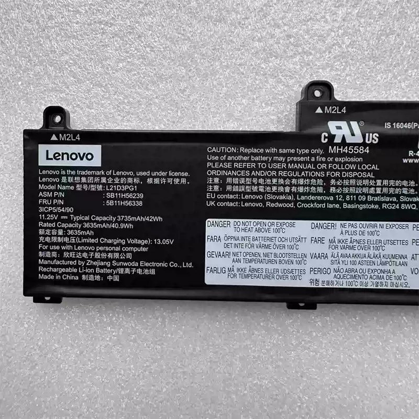 Genuine L21M3PG1 L21D3PG1 L21L3PG1 Battery Replacement for Lenovo ThinkPad L14 Gen 3 L15 Gen 3 C14 Laptop