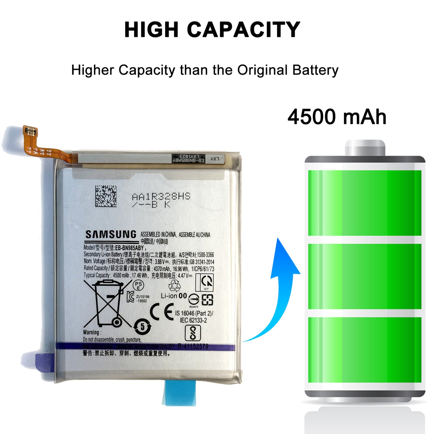 Genuine Battery EB-BN985ABY Compatible with Galaxy Note 20 Ultra 5G SM-N985F SM-N986F SM-N986B/DS with Repair Tool Kit