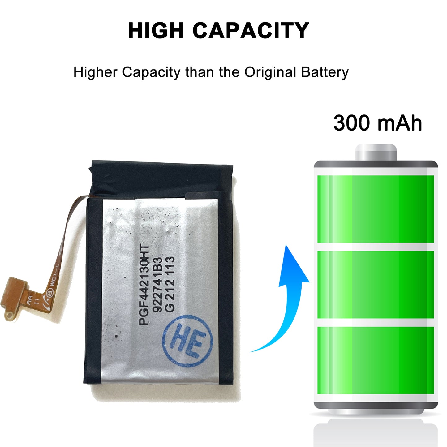 EB-BR730ABE Genuine Battery Compatible with Samsung Gear S2 3G SM-R730 SM-R735A SM-R600