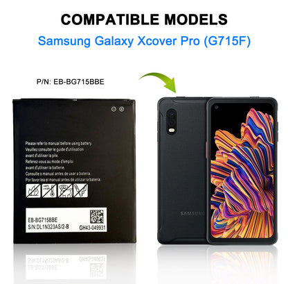 Genuine EB-BG715BBE Battery Replacement  for Samsung Galaxy XCover Pro SM-G715U1 SM-G715UZKDXAA SM-G715U SM-G715UZKDVZW SM-G715A Battery