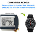 Battery EB-BR760ABE for Samsung Gear S3 Frontier Classic SM-R760 46mm 380mAh