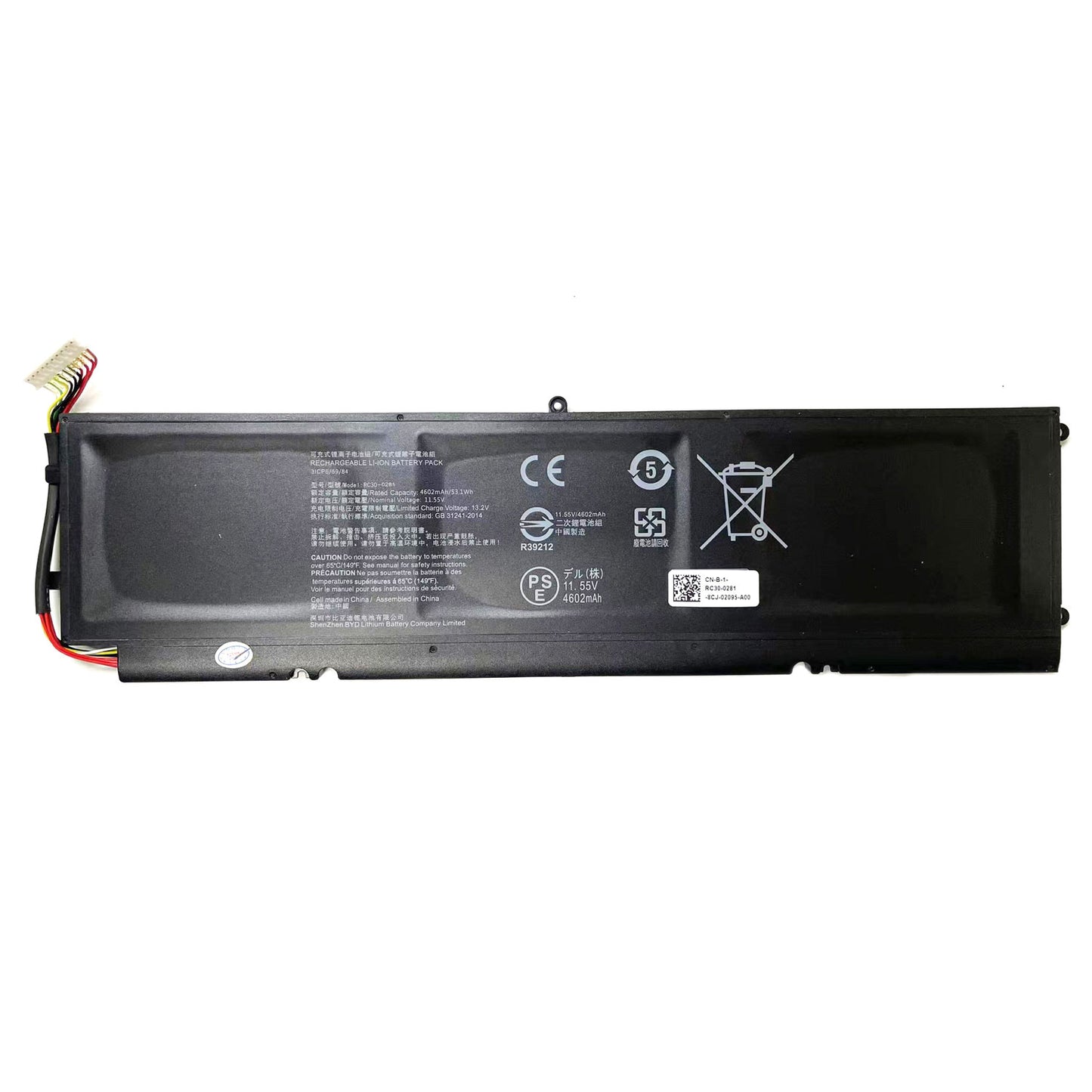 Genuine RC30-0281 Laptop Battery Replacement for Razer Blade Stealth 13.3 2018 2019 2020 GTX1650 Max-Q RZ09-02810 RZ09-02810E71 RZ09-02812E71 RZ09-02812E52-R3U1 RZ09-02812 RZ09-0310 RZ09-03100(11.55V 53.1Wh)