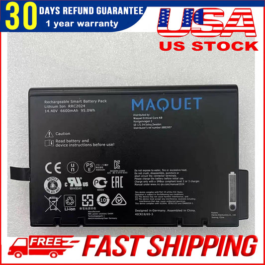 Genuine Type 6882607 RRC2024 Battery for MAQUET Getinge Servo Air Ventilator
