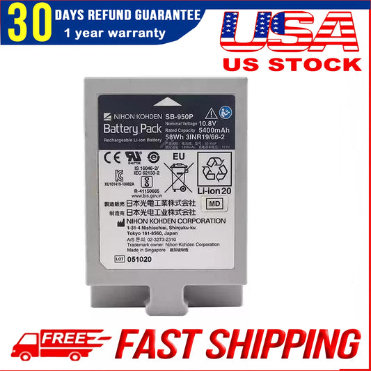 New Genuine SB‑950P Battery Replacement for Nihon Kohden Lifescope G5 G7 CSM‑1501 BSM‑1700 Monitor